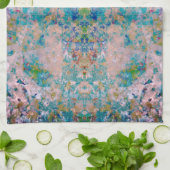 Modern one of a kind Abstract met Sangria kleuren Theedoek (Gevouwen)