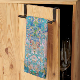 Modern one of a kind Abstract met Sangria kleuren Theedoek