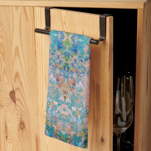 Modern one of a kind Abstract met Sangria kleuren Theedoek (Derde Gevouwen)