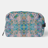 Modern one of a kind Abstract met Sangria kleuren Toilettasje (Achterkant)