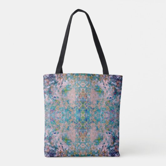 Modern one of a kind Abstract met Sangria kleuren Tote Bag (Achterkant)