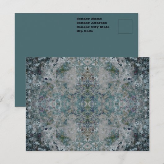 Modern one of a kind Abstracte kunst in een mistig Briefkaart (Voorkant / Achterkant)