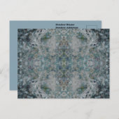 Modern one of a kind Abstracte kunst in een mistig Briefkaart (Voorkant / Achterkant)