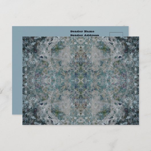Modern one of a kind Abstracte kunst in een mistig Briefkaart (Voorkant / Achterkant)
