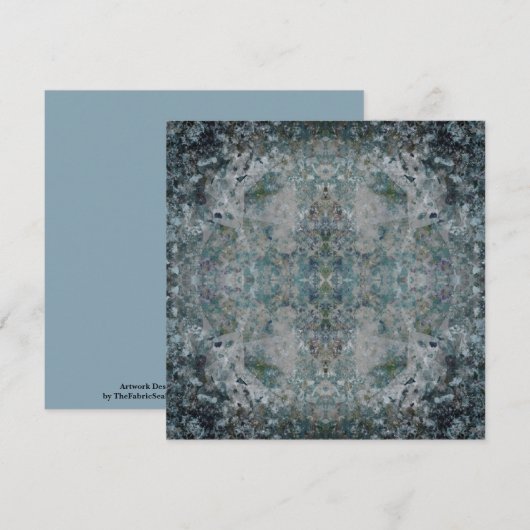 Modern one of a kind Abstracte kunst in een mistig Kaart (Voorkant / Achterkant)