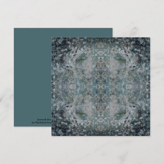 Modern one of a kind Abstracte kunst in een mistig Kaart (Voorkant / Achterkant)