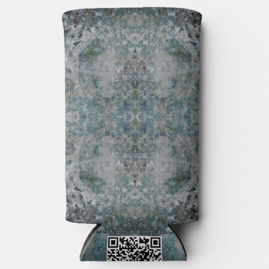 Modern one of a kind Abstracte kunst in een mistig Seltzer Blikjeskoeler (Voorkant)