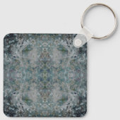 Modern one of a kind Abstracte kunst in een mistig Sleutelhanger (Achterkant)