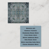 Modern one of a kind Abstracte kunst in een mistig Vierkante Visitekaartje (Voorkant / Achterkant)