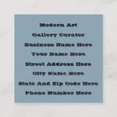 Modern one of a kind Abstracte kunst in een mistig Vierkante Visitekaartje (Achterkant)