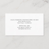 Modern One Photo Wedding Photography Visitekaartje (Achterkant)