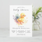 Modern Online Duck Baby shower Kaart (Staand voorkant)