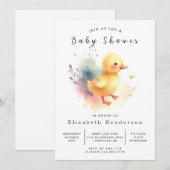 Modern Online Duck Baby shower Kaart (Voorkant / Achterkant)
