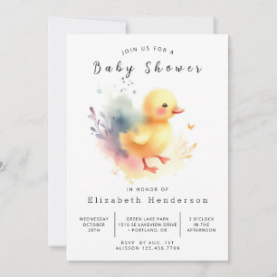 Modern Online Duck Baby shower Kaart
