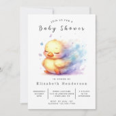 Modern Online Duck Baby shower Kaart (Voorkant)