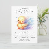 Modern Online Duck Baby shower Kaart (Staand voorkant)