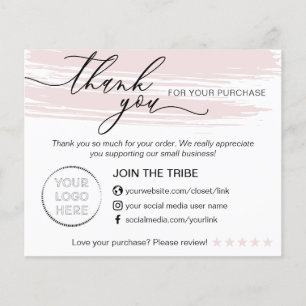 Modern Online Store Small Business Thank you Flyer