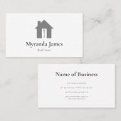 Modern onroerend goed eenvoudige grijze huis makel visitekaartje (Voorkant / Achterkant)