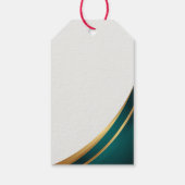 Modern Onroerend Goed Groen & Goud Cadeaulabel (Achterkant)