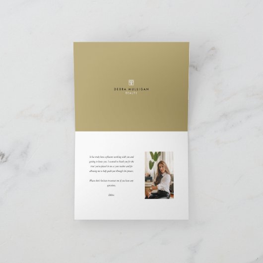 Modern onroerend goed - Hartelijk dank Bedankkaart (Binnen)