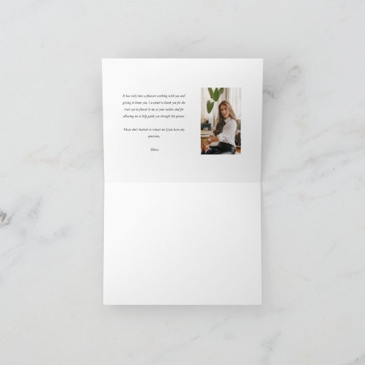 Modern onroerend goed - Hartelijk dank Bedankkaart (Binnen)