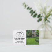 Modern onroerend goed Logo | Eigenschappen Visitekaartje (Staand voorkant)