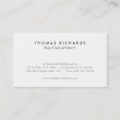 Modern onroerend goed / makelaar, advocaat Visitek Visitekaartje (Achterkant)