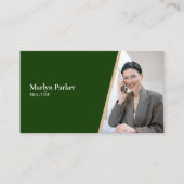 Modern onroerend goed met foto- en QR-code Visitekaartje (Voorkant)