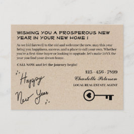 Modern onroerend goed Nieuwjaar vakantie Briefkaart