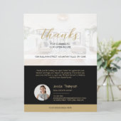 Modern onroerend goed open huis dank u kaart (Staand voorkant)