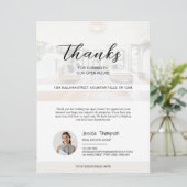 Modern onroerend goed open huis dank u kaart (Staand voorkant)