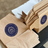 Modern onroerend goed promotionele makelaar uw Log Ronde Sticker