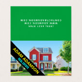 Modern onroerend goed (QR-code) Thuismakelaar gevo Visitekaartje (Buitenkant ongevouwen)