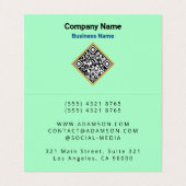 Modern onroerend goed (QR-code) Thuismakelaar gevo Visitekaartje (Binnenkant ongevouwen)