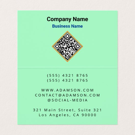 Modern onroerend goed (QR-code) Thuismakelaar gevo Visitekaartje (Binnenkant ongevouwen)