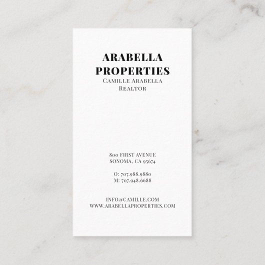 Modern onroerend goed visitekaartje (Achterkant)