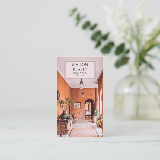 Modern onroerend goed visitekaartje (Staand voorkant)