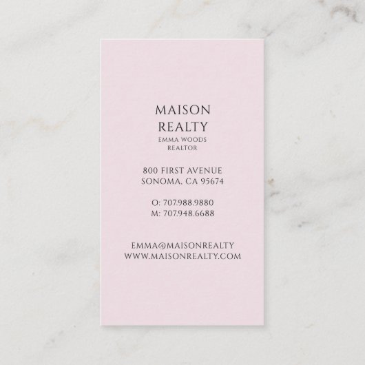 Modern onroerend goed visitekaartje (Achterkant)