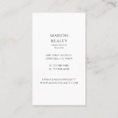 Modern onroerend goed visitekaartje (Achterkant)