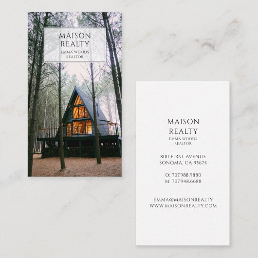 Modern onroerend goed visitekaartje (Voorkant / Achterkant)