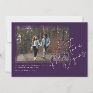 Modern Ons Avontuur Begint De Datumfoto Opslaan Save The Date