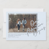 Modern Ons Avontuur Begint De Datumfoto Opslaan Save The Date (Voorkant)