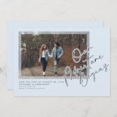 Modern Ons Avontuur Begint De Datumfoto Opslaan Save The Date (Voorkant / Achterkant)