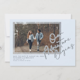 Modern Ons Avontuur Begint De Datumfoto Opslaan Save The Date