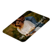 Modern Ons Avontuur Save the Date Photo bruiloft Magneet (Linkerzijde)
