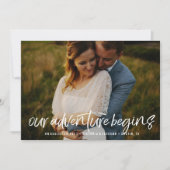 Modern ons avontuur sparen de Datum Foto Save The Date (Voorkant)