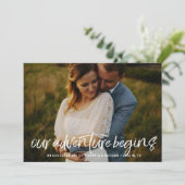 Modern ons avontuur sparen de Datum Foto Save The Date (Staand voorkant)