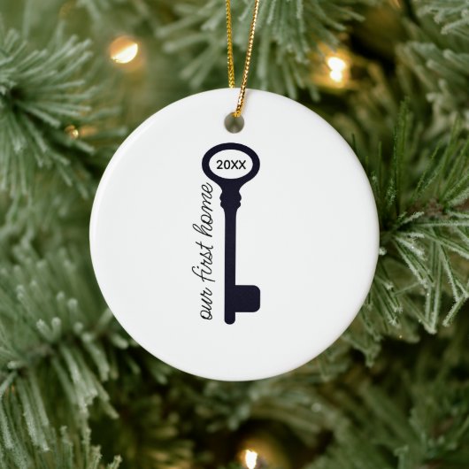Modern Ons Eerste Huis Kerstversiering Keramisch Ornament (Boom)