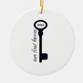 Modern Ons Eerste Huis Kerstversiering Keramisch Ornament (Voorkant)