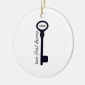 Modern Ons Eerste Huis Kerstversiering Keramisch Ornament (Links)